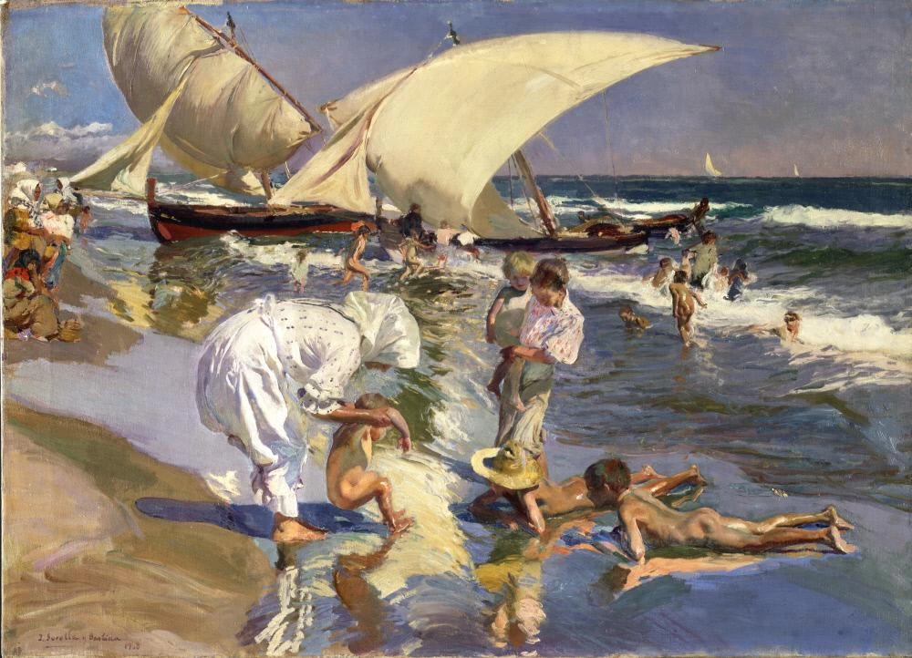 Spiaggia di Valencia alla luce del mattino - Hispanic Society of America, New York